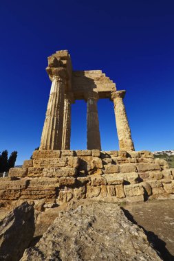 İtalya, Sicilya, Agrigento, Yunan Tapınak Vadisi, Castore ve Polluce Tapınağı (Hera Tapınağı)