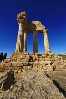 İtalya, Sicilya, Agrigento, Yunan Tapınak Vadisi, Castore ve Polluce Tapınağı (Hera Tapınağı)