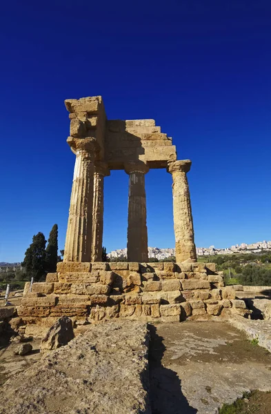Itália Sicília Agrigento Greek Temples Valley Castore Polluce Temple Hera — Fotografia de Stock