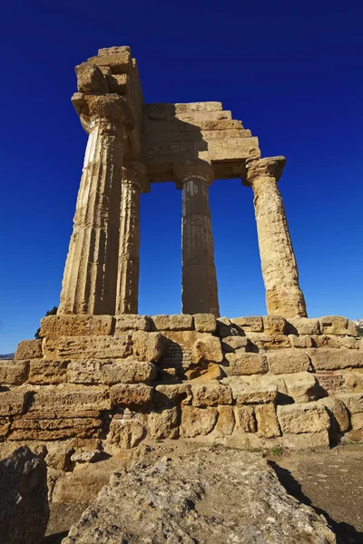 Itália Sicília Agrigento Greek Temples Valley Castore Polluce Temple Hera — Fotografia de Stock