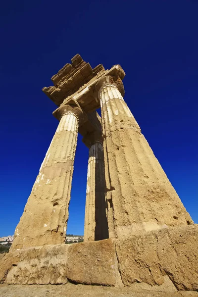 Italia Sicilia Agrigento Valle Los Templos Griegos Castore Templo Polluce —  Fotos de Stock