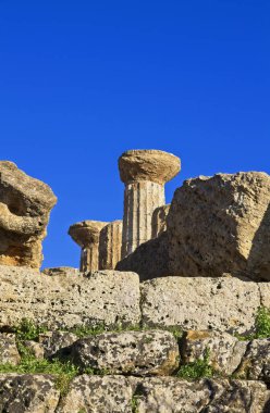 İtalya, Sicilya, Agrigento, Yunan Tapınak Vadisi, Herkül Tapınağı sütunları