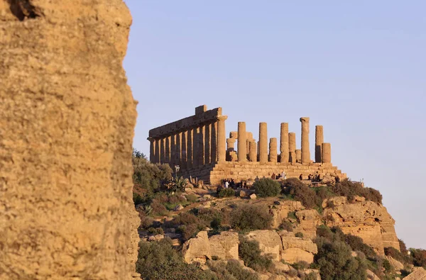 Talya Sicilya Agrigento Yunan Tapınak Vadisi Juno Tapınağı 480 420 — Stok fotoğraf