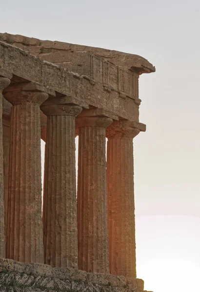 意大利 西西里 阿格里根托 希腊圣殿谷 协和圣殿 公元前440年 — 图库照片