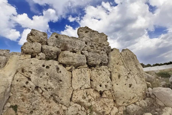 Malta Island Gozo Ruins Ggantija Temples 3600 3000 Megalithic Complex — Stock Photo, Image