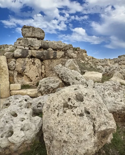 Isla Malta Gozo Las Ruinas Los Templos Ggantija 3600 3000 — Foto de Stock