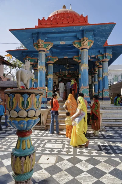 India Rajasthan Pushkar January 2007 Indian People Hindu Temple Esitorial — Stock Photo, Image