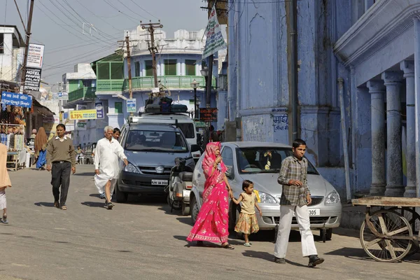 Hindistan Rajasthan Pushkar Ocak 2007 Şehrin Editoryal Merkezi Bir Sokakta — Stok fotoğraf