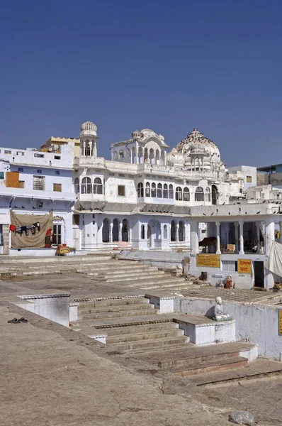 Indien Rajasthan Pushkar Gamla Byggnadens Fasad — Stockfoto