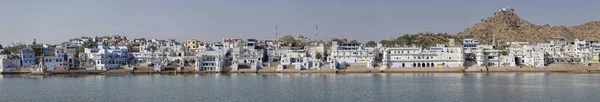 Hindistan Rajasthan Pushkar Ocak 2007 Panoramik Şehir Kutsal Gölü Editörden — Stok fotoğraf