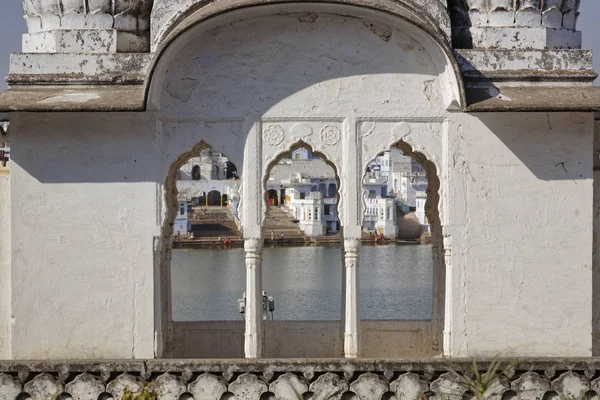 India Rajastán Pushkar Vista Ciudad Lago Sagrado — Foto de Stock
