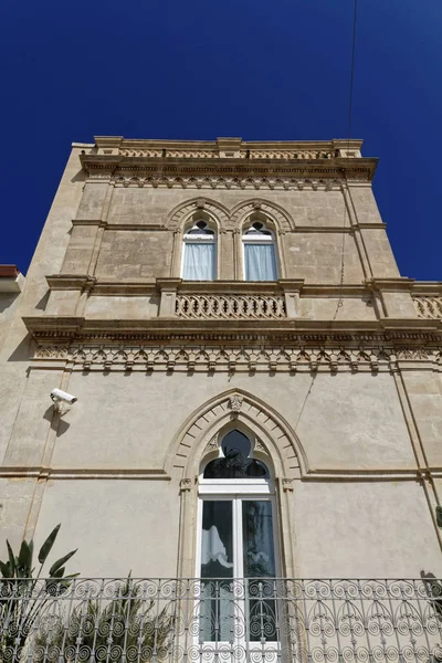 Włochy Sycylia Marina Ragusa Barokowej Fasadzie Stary Dom Xviii Wieku — Zdjęcie stockowe