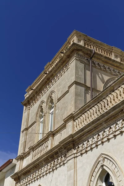 Italien Sicilien Marina Ragusa Barok Facade Gammelt Hus Århundrede - Stock-foto