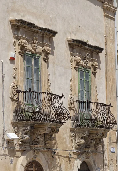 Italien Sizilien Scicli Provinz Ragusa Die Barocke Fassade Und Die — Stockfoto