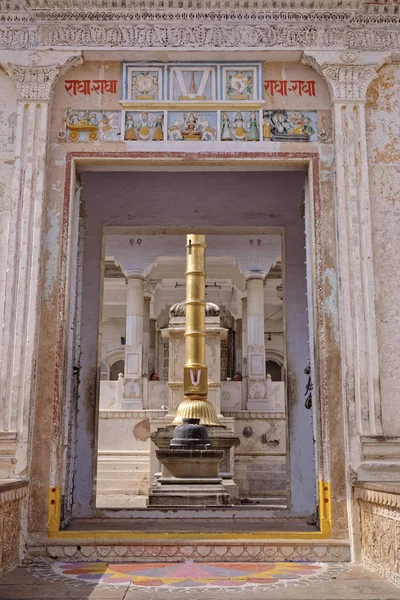 Indien Rajasthan Pushkar Januari 2007 Hinduiska Templet Ledare — Stockfoto