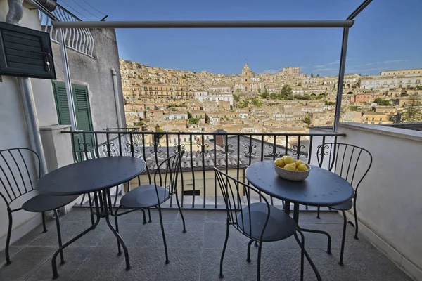 Италия Sicily Modica Ragusa Province View Baroque Town — стоковое фото