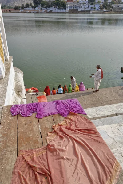 Hindistan Rajasthan Pushkar Ocak 2007 Hacılar Kutsal Göl Editörden — Stok fotoğraf