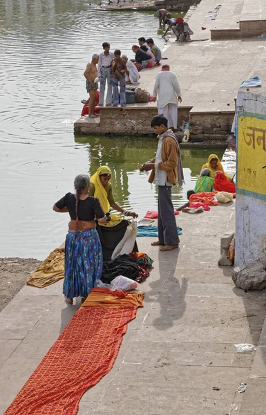 Hindistan Rajasthan Pushkar Ocak 2007 Hacılar Kutsal Göl Editörden — Stok fotoğraf