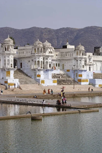 Indien Rajasthan Pushkar Januar 2007 Pilger Heiligen See Leitartikel — Stockfoto