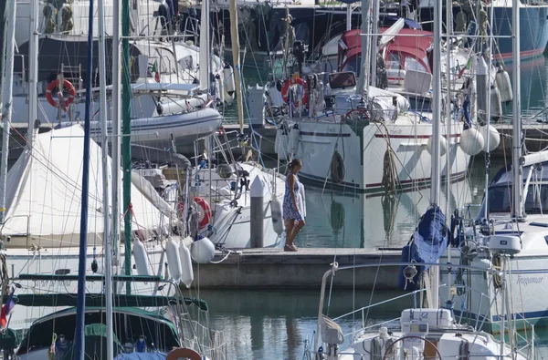 Talya Sicilya Akdeniz Marina Ragusa Ragusa Eyaleti Ekim 2019 Limandaki — Stok fotoğraf