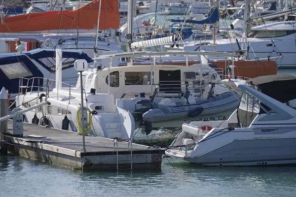 Italien Sizilien Mittelmeer Marina Ragusa Provinz Ragusa November 2019 Luxusyachten — Stockfoto