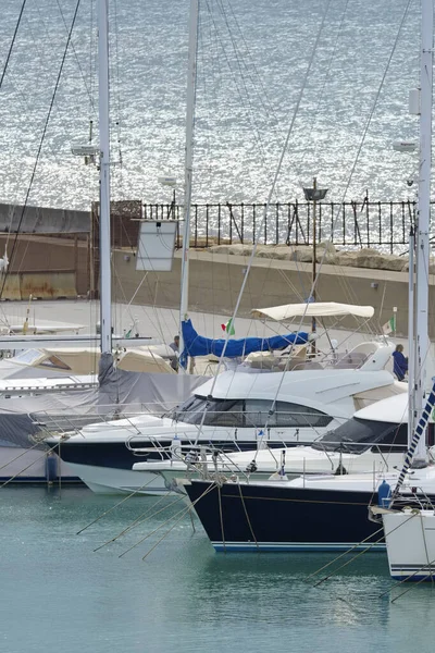 Italien Sizilien Mittelmeer Marina Ragusa Provinz Ragusa November 2019 Luxusyachten — Stockfoto