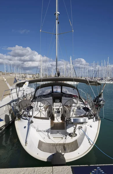 Italien Sicilien Medelhavet Marina Ragusa Ragusaprovinsen November 2019 Lyxbåtar Hamnen — Stockfoto