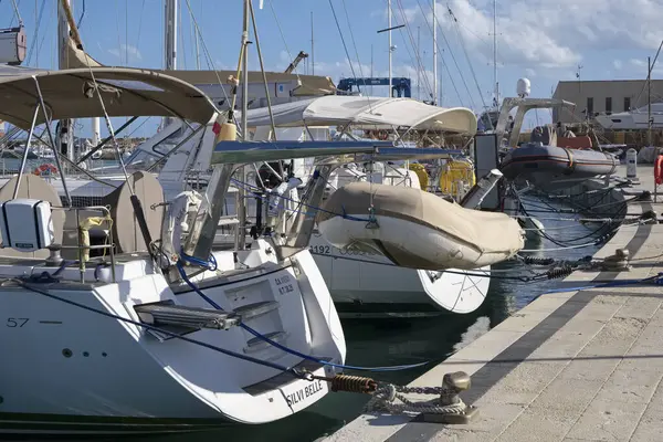 Italien Sizilien Mittelmeer Marina Ragusa Provinz Ragusa November 2019 Luxusyachten — Stockfoto