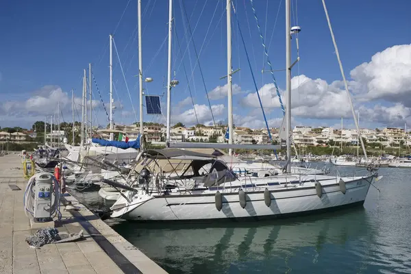 Talya Sicilya Akdeniz Marina Ragusa Ragusa Eyaleti Kasım 2019 Limanda — Stok fotoğraf