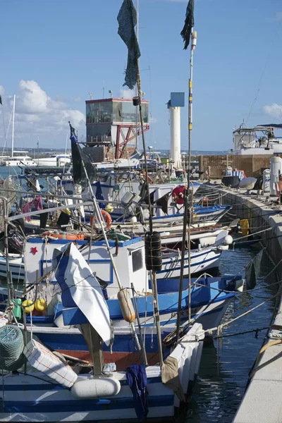 Italia Sicilia Marina Ragusa Provincia Ragusa Noviembre 2019 Barcos Pesqueros —  Fotos de Stock