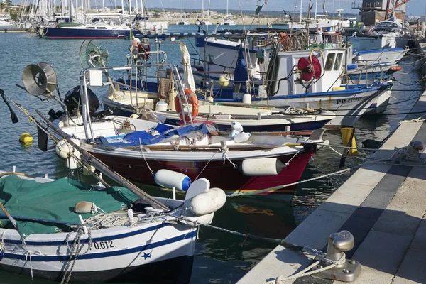 Itália Sicília Marina Ragusa Província Ragusa Novembro 2019 Barcos Pesca — Fotografia de Stock