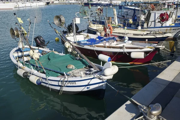 Itália Sicília Marina Ragusa Província Ragusa Novembro 2019 Barcos Pesca — Fotografia de Stock