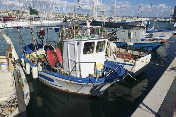 意大利西西里Marina Ragusa Ragusa省 2019年11月10日 港口的西西里木船 — 图库照片