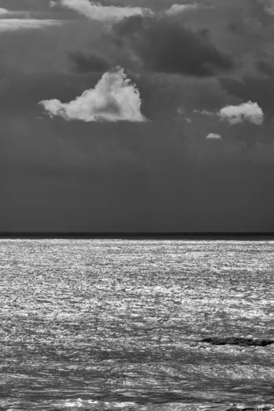 Italy Sicily Mediterranean Sea Stormy Clouds Sicily Channel Winter — Stock Photo, Image