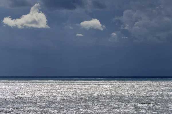 Ιταλία Σικελία Μεσόγειος Θάλασσα Θυελλώδη Σύννεφα Στο Κανάλι Της Σικελίας — Φωτογραφία Αρχείου