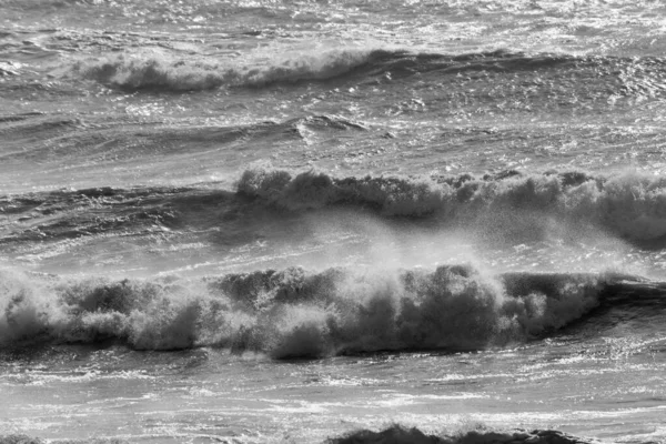 Italy Sicily Channel Rough Mediterranean Sea Winter — Stock Photo, Image