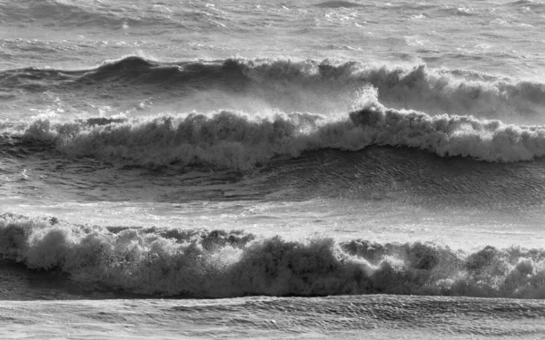 Italy Sicily Channel Rough Mediterranean Sea Winter — Stock Photo, Image