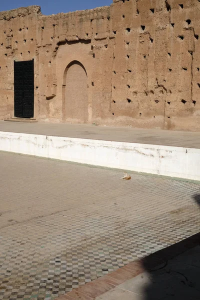 Моррелло Марракеш Дворец Эль Бадии Вид Руины Дворца — стоковое фото