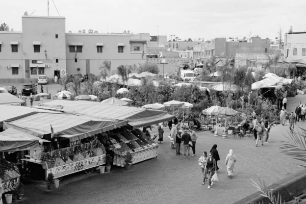 Morocco Marrakech November 2019 People Central Jemaa Fna Square Editorial — Stock Photo, Image