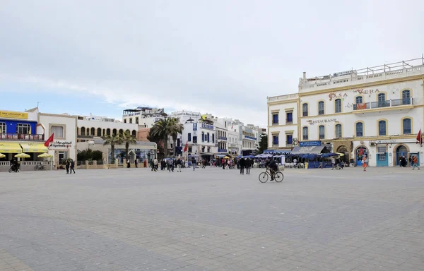 Morocco Essaouira November 2019 People Central Square Town Editorial — ストック写真