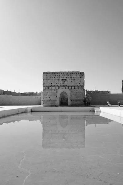 Marocco Marrakech Badii Palace Ospiti Nel Palace — Foto Stock