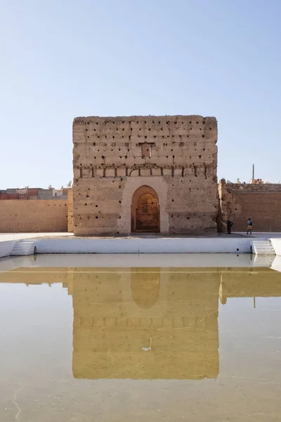 Μαρόκο Μαρακές Badii Palace Επισκέπτες Στο Παλάτι — Φωτογραφία Αρχείου