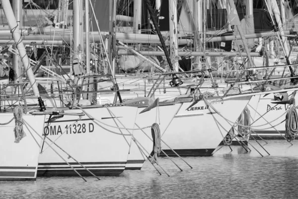 Italien Sizilien Mittelmeer Yachthafen Von Ragusa November 2019 Segelboote Hafen — Stockfoto