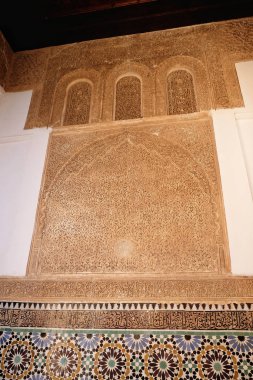 Fas, Marakeş, Tombes Saadiennes Sarayı, sarayın içi.
