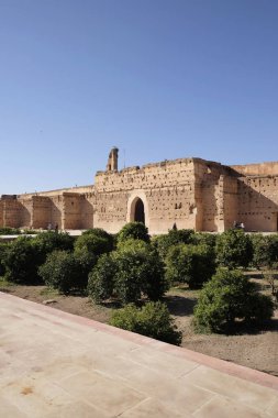 Fas, Marakeş, El Badii Sarayı, saray manzarası.