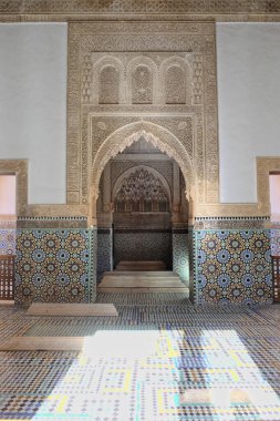Fas, Marakeş, Tombes Saadiennes Sarayı, sarayın içi.