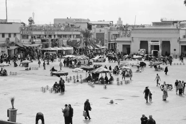 Morocco Marrakech November 2019 People Central Jemaa Fna Square Editorial — 图库照片