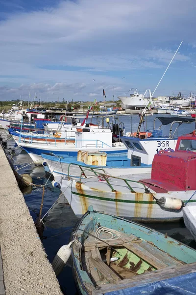 Italia Sicilia Portopalo Capo Passero Novembre 2019 Barche Pesca Locali — Foto Stock