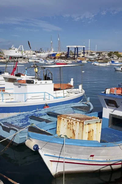 Italia Sicilia Portopalo Capo Passero Novembre 2019 Barche Pesca Locali — Foto Stock