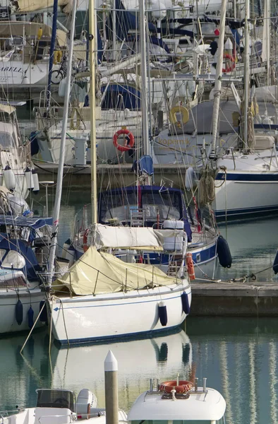 Italien Sizilien Mittelmeer Marina Ragusa Provinz Ragusa Dezember 2019 Luxusyachten — Stockfoto